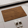 仿木纹卫生间软硅藻泥吸水地垫子厕所门口家用浴室强速干防滑脚垫