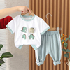 男童夏装套装2024宝宝洋气短袖，两件套1-3岁4婴儿童帅夏季潮衣