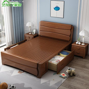 实木床1.2米儿童床，1.5m储物床现代简约1m小户型家用1.35米单人床