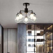 简约现代led客厅灯，北欧透明玻璃吊灯，酒店会所餐厅卧室艺术吊灯