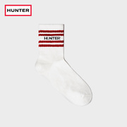 Hunter英国学院风男女同款切尔西靴袜短筒毛线袜条纹靴袜