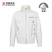 劲霸男士棉衣外套2023冬季时尚，轻薄短款立领，夹克外套棉服fmdg3104