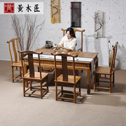红木家具鸡翅木茶桌实木，仿古茶台中式茶桌椅，组合茶艺桌泡茶桌茶几