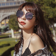 2021太阳镜防紫外线圆形韩版潮流时尚太阳眼镜渐变色墨镜女款