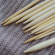 毛衣针竹针毛线织针棒针粗针形H环编织巾围的编织针全套