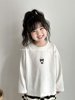 小苹果2024春秋韩版男女童宝宝百搭可爱卡通T恤儿童白色长袖上衣