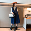 女童春装连衣裙2023儿童，春季洋气裙子大童时髦春秋背带裙套装