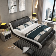 床1.8米双人婚床1.5软床，现代简约床主卧榻榻米，欧式皮艺床家具
