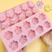 硅胶模具果冻钵仔糕猫爪爱心冻冰块布丁巧克力蒸糕耐高温烘焙DIY