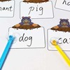 打地鼠游戏识字英语教具课堂玩具可擦写大号儿童卡片敲击幼儿园