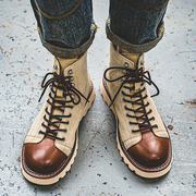 男士马丁靴英伦复古高端时尚小众原创高级感短靴子高帮真皮工装靴