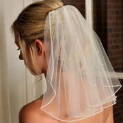 新娘头纱女韩式短款领证登记求婚拍照小头纱，结婚婚纱超仙网红
