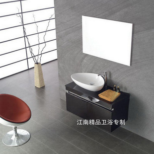 欧式美式橡木浴室柜组合实木浴柜洗脸盆柜洗手盆柜洗漱台XM80