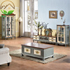 美式电视柜茶几组合大小户型客厅欧式实木田园彩绘家具