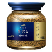 日本AGF纯咖啡粉maxim 蓝瓶轻奢无蔗糖纯黑速溶咖啡80g金罐装