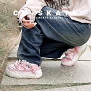 cn粉红草莓厚底帆布鞋，女鞋子女款，2023冬季休闲鞋女鞋秋冬