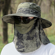 太阳帽男士夏季防紫外线，防晒遮脸面罩，渔夫帽户外钓鱼透气凉遮阳帽