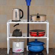 盆架卫生间厨房白色塑料锅碗碟，收纳整理沥水伸缩下水槽置物架