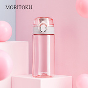 日本moritoku塑料杯便携随身杯Tritan情侣运动茶水杯弹跳杯