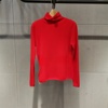 令麦檬2023冬季新红色羊绒衫时尚修身打底半高领显瘦女5EC133005