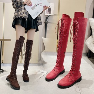 womenlongbootsknee-highboots女平跟大码43过膝长筒靴欧美新