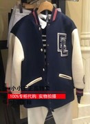 清恋撞色贴布绣中长棒球服夹克外套EEJA51101A JA51101A