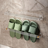 亚克力卫生间浴室拖鞋架，免打孔壁挂式置物架厕所门，后收纳沥水鞋架