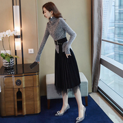 御姐套装女2023年秋冬毛衣套装裙两件套洋气韩版流行裙子时尚