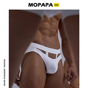 mopapa奥斯卡系列吊环囊袋性感低腰，透气棉质舒适三角，裤衩男士内裤