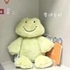 一只开心快乐的微笑青蛙毛绒玩偶陪睡安抚抱枕公仔布娃娃礼物可爱