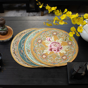 餐垫中式新中式禅意防烫杯垫餐桌，垫yg11盘子，隔热垫布杯子防热桌垫