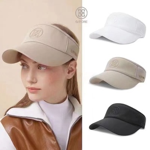 韩版G4高尔夫帽子空顶帽遮阳帽无顶帽女士黑白卡其防晒帽