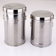 加厚不锈钢茶叶罐茶叶，桶储物罐收纳罐密封罐大容量不锈钢桶