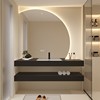 岩板一体盆智能镜浴室柜，现代简约卫生间，洗漱台洗脸洗手台盆柜组合