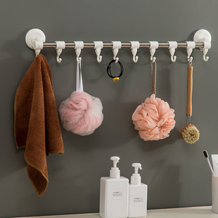 创意强力真空吸盘挂钩毛巾厨房浴室无痕多功能挂门后塑料壁置物架