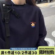 秋装小众设计感卫衣女加绒chic港味可爱甜美少女风盐系上衣