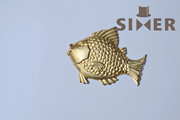 美国进口纯铜接吻鱼海洋鱼diy胸针饰品配件欧美复古材料海洋