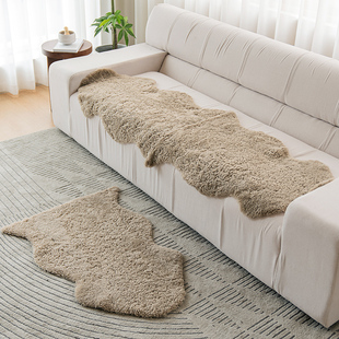 小沙整张卷毛羊皮羊毛沙发垫客厅卧室床边地毯飘窗垫羊毛坐垫靠背