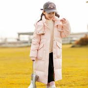 女童羽绒服长款儿童过膝2023加厚中大童冬季韩版洋气保暖外套