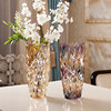 欧式轻奢透明水晶玻璃花瓶摆件，客厅插花高级感餐桌富贵竹鲜花琉璃