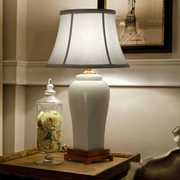 高档大气美式陶瓷客厅台灯现代中式床头卧室台灯简约欧式全铜装饰