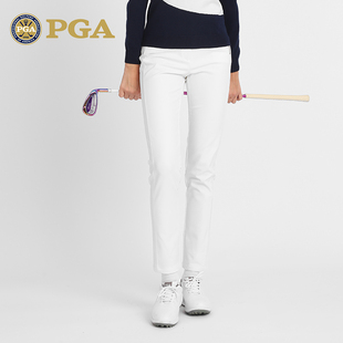 美国PGA 加绒版高尔夫服装女士裤子秋冬长裤防水保暖女装运动球裤
