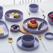 创意北欧风碗碟套装饭碗汤盘一人，食多人食配套陶瓷碗盘子家用餐具