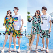 情侣装夏装2023泰国三亚旅游度假海边男女短袖上衣，短裤沙滩装套装