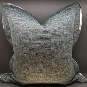 美式现代简约风肌理纹麻布，抱枕套方枕靠包靠垫(包靠垫)蓝绿黑咖黄咖色含芯