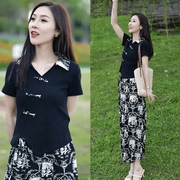 中国风套装女装2024夏季洋气减龄时尚夏装韩版气质显瘦两件套