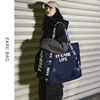 日系潮牌大包女单肩短途旅行包韩版大容量手提袋，男字母托特购物包