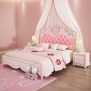 儿童床单人床女孩公主床欧式现代简约少女梦幻儿童房家具组合套装