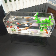 金鱼缸小鱼鱼缸玻璃长方形观赏加厚桌面方缸小型水培植物养透明