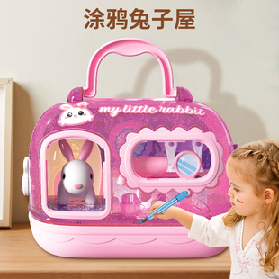 女孩宠物兔子玩偶公主益智玩具娃娃屋3岁以上过家家儿童生日礼物5